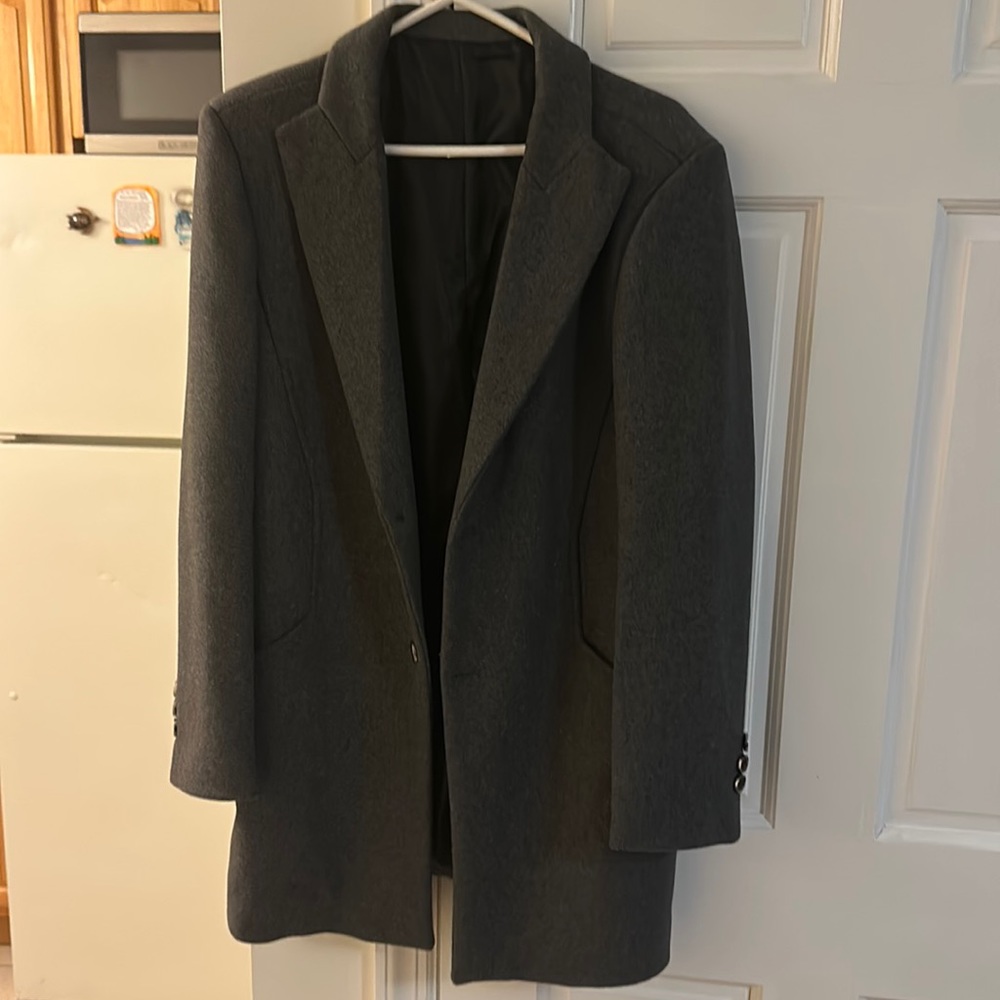 Mens VIP Wool Style Long Coat Size Medium